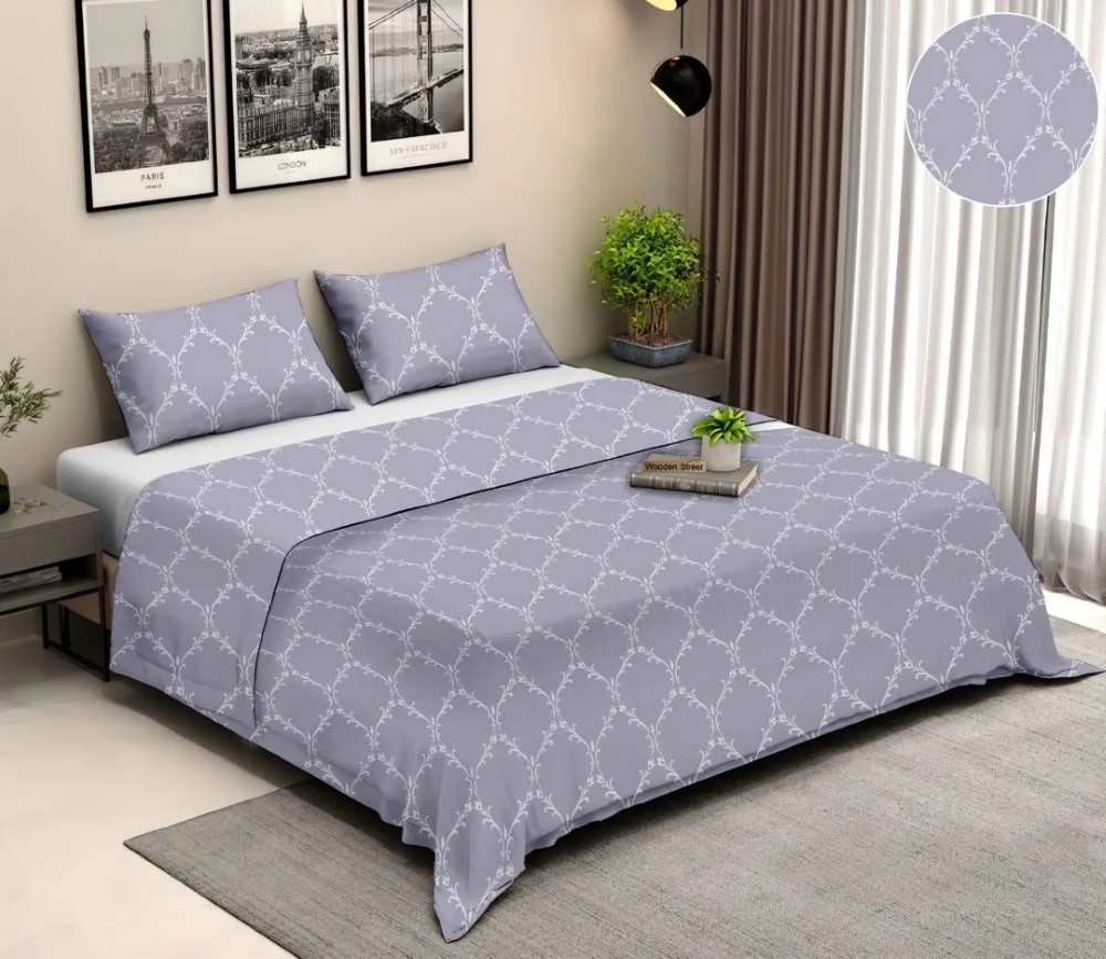 Microfiber Reversible - Gravity Double Bed Printed Cotton Bedsheet
