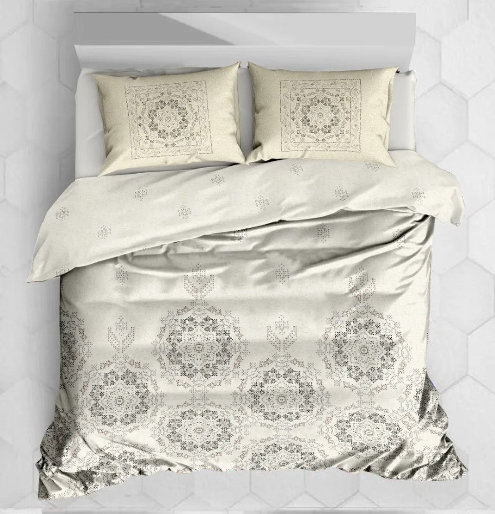Quartet - Karens Double Bed Printed Cotton Bedsheet