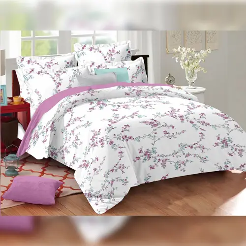 Rose Plant - Venus Double Bed Printed Cotton Bedsheet