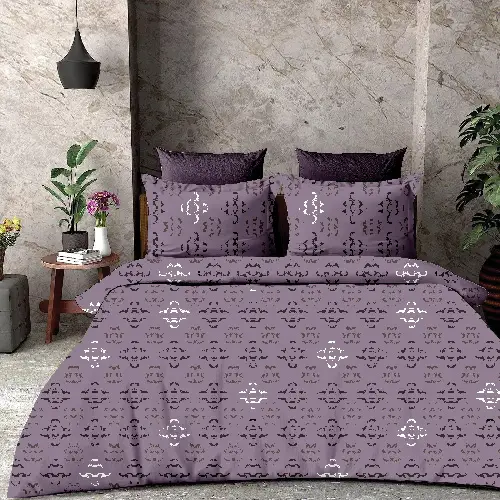 Dotted Flower - Vision Double Bed Printed Cotton Bedsheet