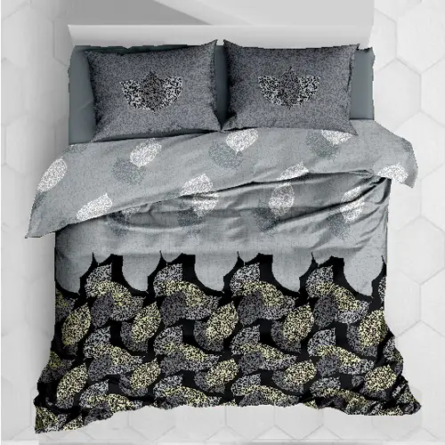 leaf - Vision Double Bed Printed Cotton Bedsheet