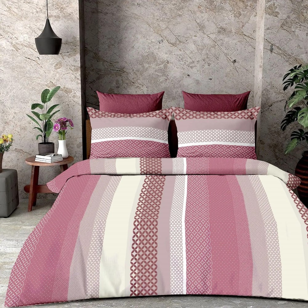 Standing Belt - Vision Double Bed Printed Cotton Bedsheet